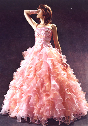 pink wedding dress portrayal