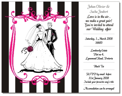 The wedding invitation